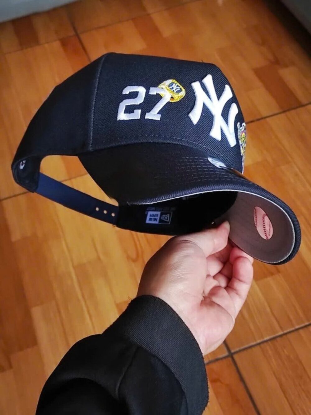 New Era New York Yankees 27x World Series Champions Snapback Hat Black MLB Cap
